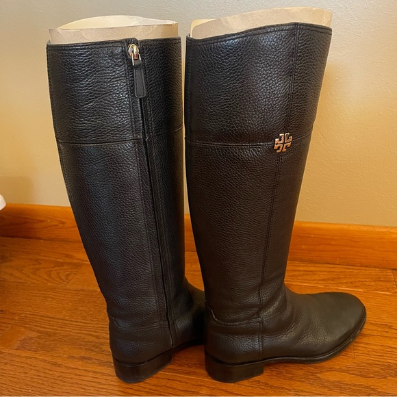 Tory Burch black leather riding boots - Picture 3 of 6